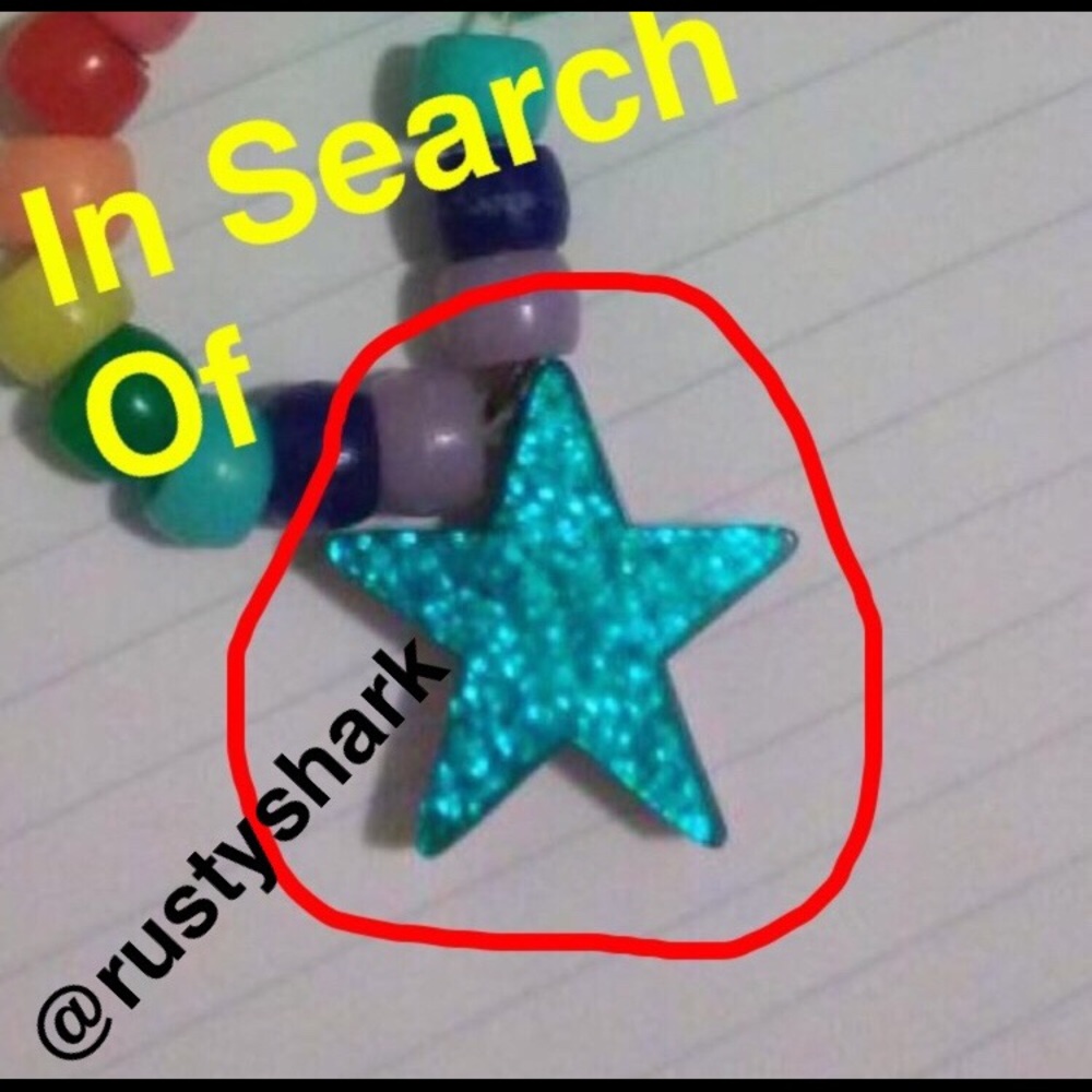 ISO blue glitter star charm (Hot Topic/Loungefly)